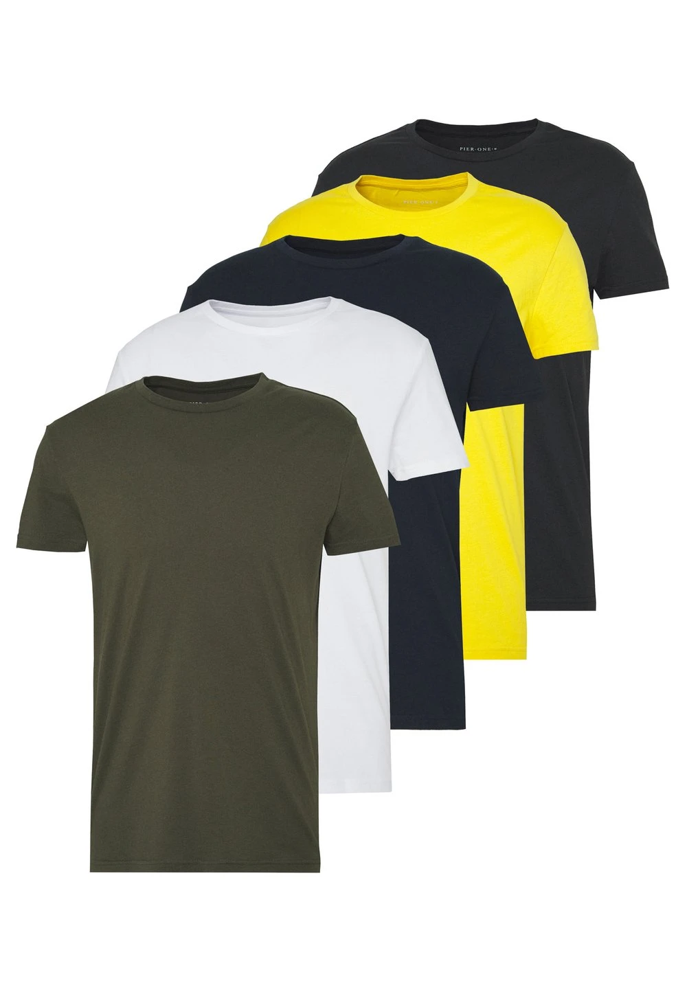 Petit Prix Pier One 5 PACK - T-shirt basique t-shirts & polos col rond homme 11 Petit Prix Pier One 5 PACK - T-shirt basique t-shirts & polos col rond homme – Image 9