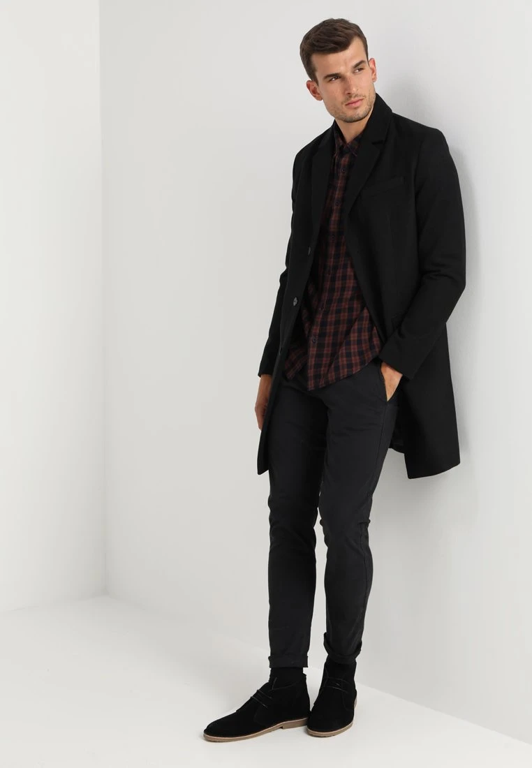 Pier One excellente qualité Manteau classique manteaux col revers homme 4 Pier One excellente qualité Manteau classique manteaux col revers homme – Image 2