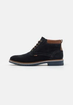 Discount En Ligne Pier One LEATHER - Bottines à lacets bottes rond homme