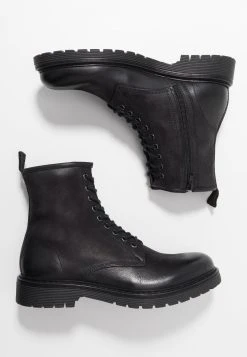 Pier One LEATHER - Bottines à lacets Haute Qualité bottes rond homme -VêtementsElite Boutique 71bd6e38914c4122afe1ca48ea5bec6a