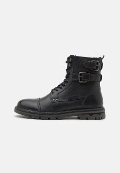 Prix Légers Pier One Bottines à lacets boots et bottes rond homme