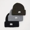 Soldes Pier One 3 PACK UNISEX - Bonnet casquettes, bonnets et chapeaux chiné