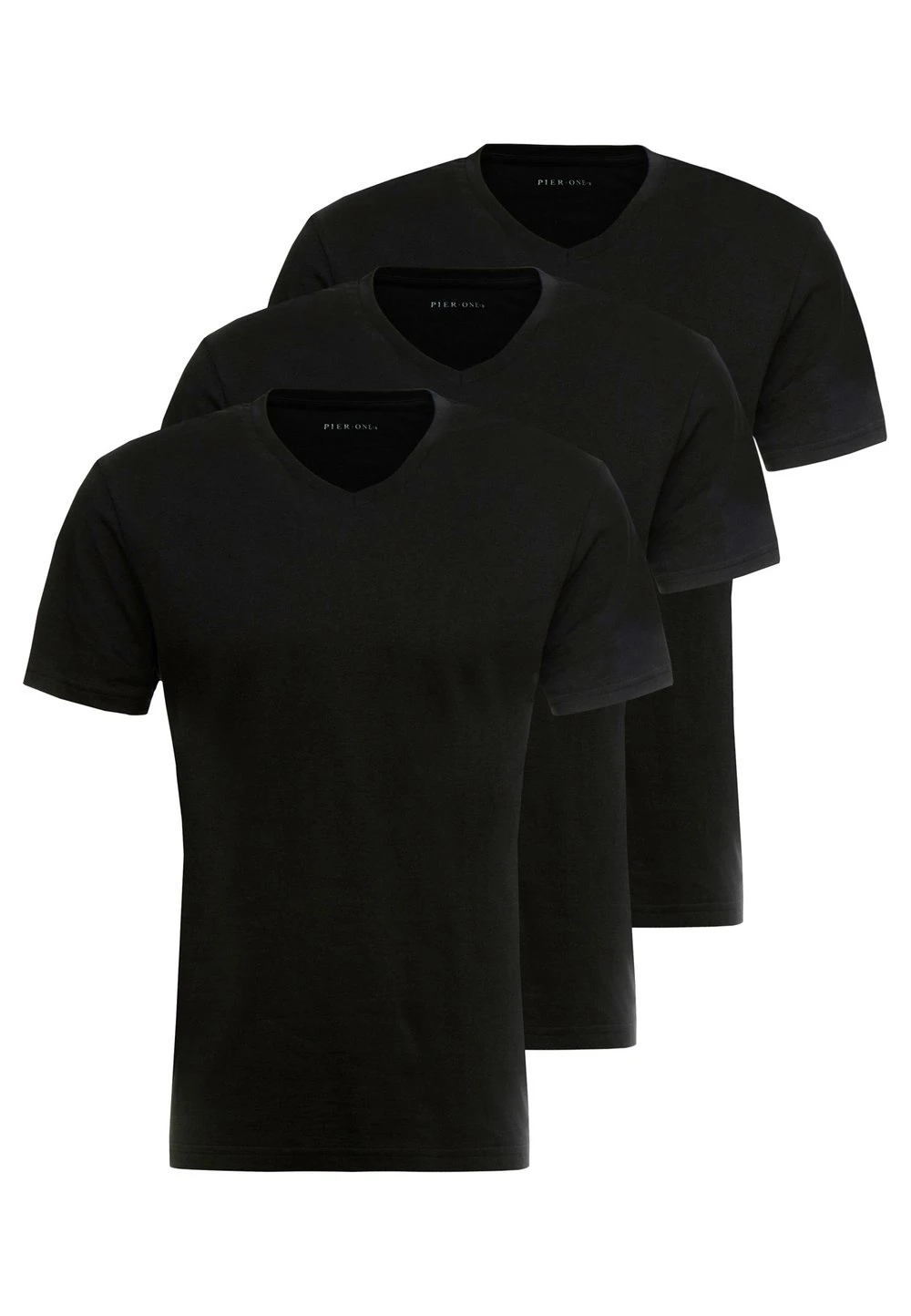 Pier One Prix Accessible 3 PACK - T-shirt basique t-shirts col en v homme 6 Pier One Prix Accessible 3 PACK - T-shirt basique t-shirts col en v homme – Image 4