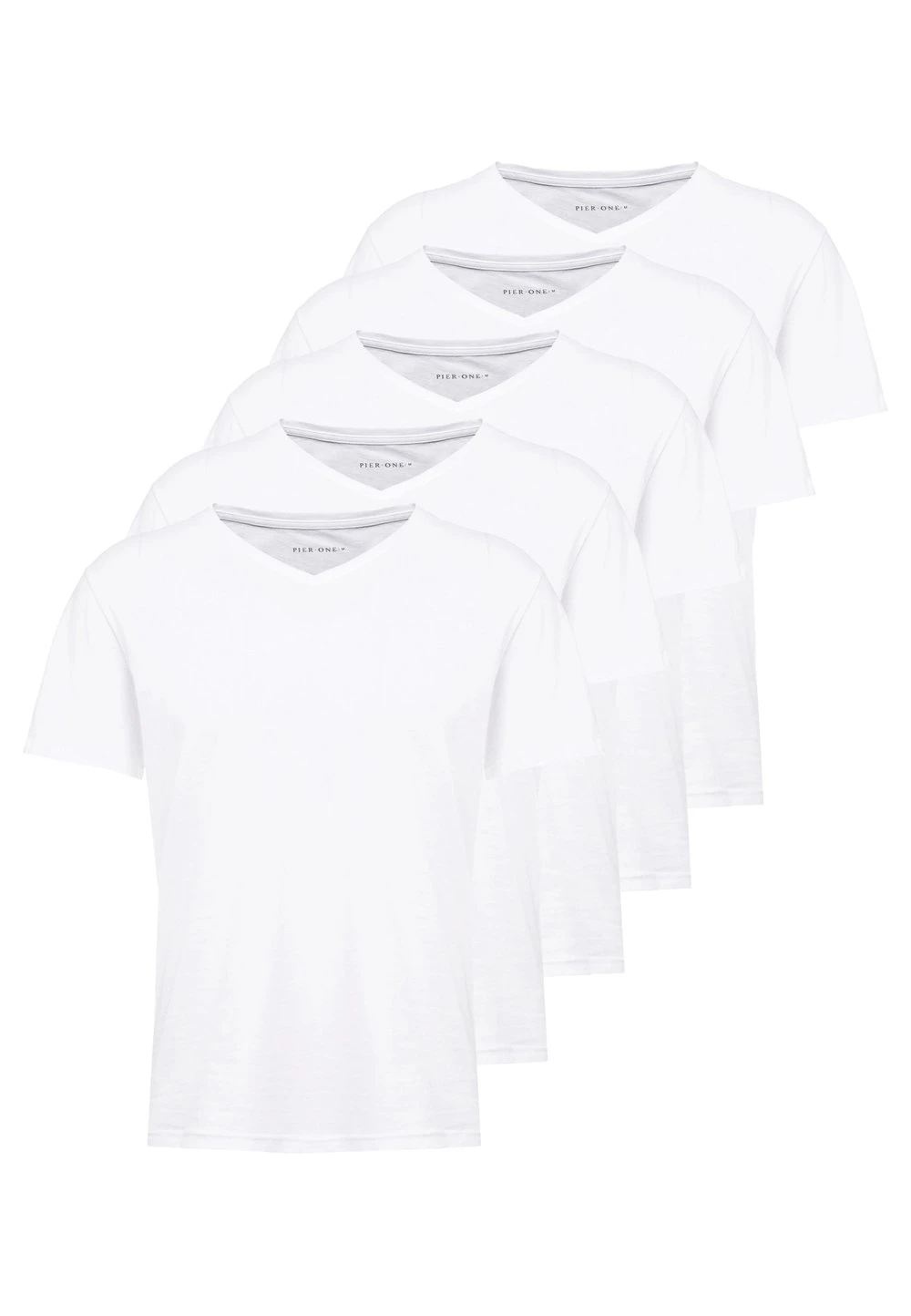 Prix Sacrifiés Pier One 5 PACK - T-shirt basique t-shirts & polos col en v homme 6 Prix Sacrifiés Pier One 5 PACK - T-shirt basique t-shirts & polos col en v homme – Image 4