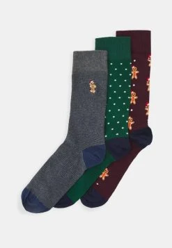 Pier One Prix Préférentiel XMAS GIFT BOX 3 PACK - Chaussettes sous-vêtements & chaussettes à pois homme