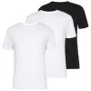 Pier One 3 PACK - T-shirt basique - black/ white Prix Gelé t-shirts col rond homme