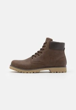 Qualité Supérieure Pier One Bottines à lacets bottes rond homme