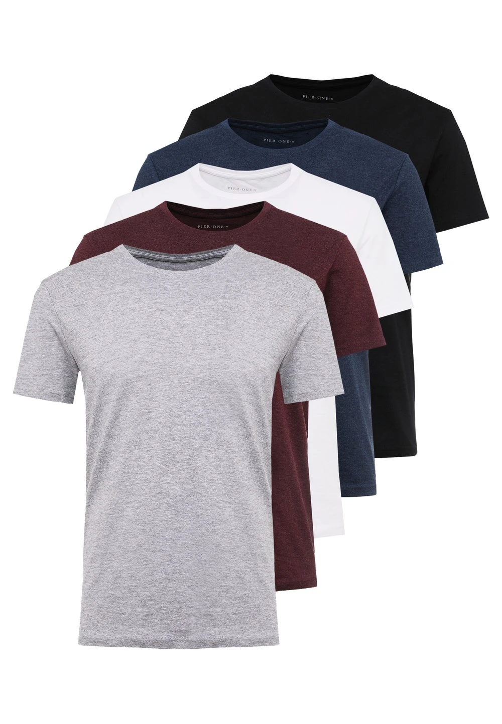 Pier One Prix Abordable 5 PACK - T-shirt basique t-shirts col rond homme 16 Pier One Prix Abordable 5 PACK - T-shirt basique t-shirts col rond homme – Image 14