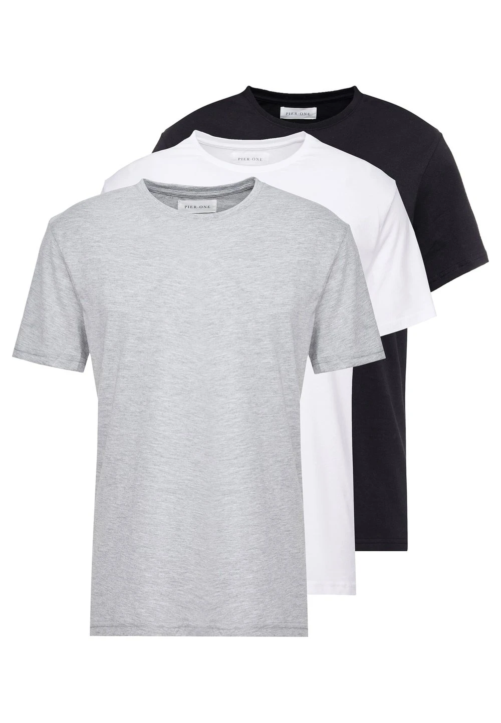 Prix Préférentiel Pier One 3 PACK - T-shirt basique t-shirts col rond homme 18 Prix Préférentiel Pier One 3 PACK - T-shirt basique t-shirts col rond homme – Image 16